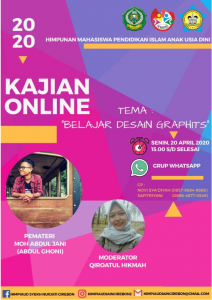 Himpunan Mahasiswa Jurusan Pendidikan Islam Anak Usia Dini Fakultas ilmu Tarbiyah dan Keguruan IAIN Cirebon Mengadakan Kajian Online Bertema Belajar Desain Grafis