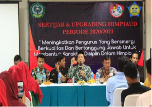 Serah Terima Jabatan Ketua Umum Himpunan Mahasiswa Jurusan Pendidikan Islam Anak Usia Dini Fakultas Ilmu Tarbiyah Dan Keguruan IAIN Syekh Nurjati Cirebon Periode 2019/2020