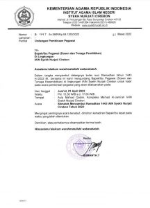 Undangan Pembinaan Pegawai