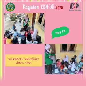 Hari ke 13 KKN-DR Kegiatan Sosialisasi Tentang Manfaat Daun Sirih Sebagai Bahan Dasar Pembuatan Sanitizer RW.06 Kalimukti Pabedilan Bersama Rukillah Mahasiswa Jurusan Pendidikan Islam Anak Usia Dini Fakultas Ilmu Tarbiyah dan Keguruan IAIN Syekh Nurjati Cirebon