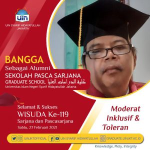 Selamat dan Sukses atas di Wisudanya Dr. H. Mustopa, M.Ag (Ketua Jurusan Filsafat Agama Fakultas UAD IAIN Syekh Nurjati Cirebon)
