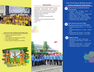 Brosur Jurusan Pendidikan Islam Anak Usia Dini Fakultas Ilmu Tarbiyah dan Keguruan Institut Agamka Islam Negeri (IAIN) Syekh Nurjati Cirebon.