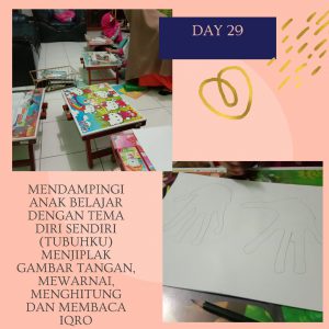 Hari ke 29 KKN-DR Kegiatan Belajar Tema dan Mengaji Anak-Anak Bersama Ika Rahayu Mahasiswa Jurusan Pendidikan Islam Anak Usia Dini Fakultas Ilmu Tarbiyah dan Keguruan IAIN Syekh Nurjati Cirebon.