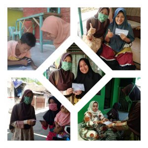 Hari ke 29 KKN-DR Kegiatan Pembagian Masker Bersama Indah Amalia Mahasiswa Jurusan Pendidikan Islam Anak Usia Dini Fakultas Ilmu Tarbiyah dan Keguruan IAIN Syekh Nurjati Cirebon.