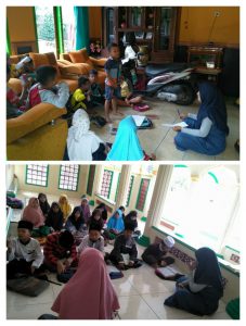 Hari ke 9 KKN-DR Bimbingan Rumah Baca, Melatih Perkalian Dan Membaca Pada Anak Usia Dini Bersama Rika Rohmatul Fawaiz Mahasiswa Jurusan Pendidikan Islam Anak Usia Dini Fakultas Ilmu Tarbiyah dan Keguruan IAIN Syekh Nurjati Cirebon