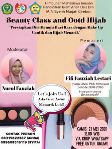 Himpunan Mahasiswa Jurusan Pendidikan Islam Anak Usia Dini FITK IAIN Syekh Nurjati Cirebon Mengadakan Kajian Beauty Class & Ootd Hijab
