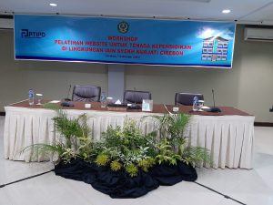 Worshop Pelatihan Website Untuk Tenaga Kependidikan di Lingkungan IAIN Syekh Nurjati Cirebon.