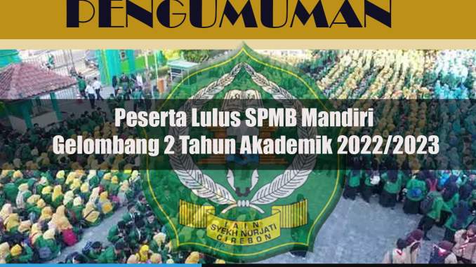 Pengumuman Kelulusan Peserta Seleksi SPMB Mandiri Gelombang 2 Tahun Akademik 2022/2023