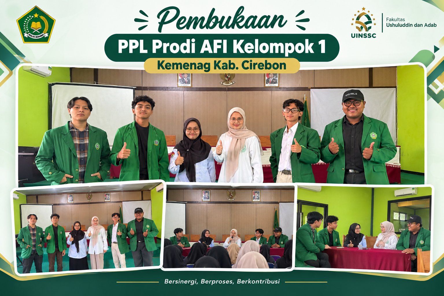 Pembukaan PPL Kelompok 1 Prodi AFI di Kemenag Kabupaten Cirebon